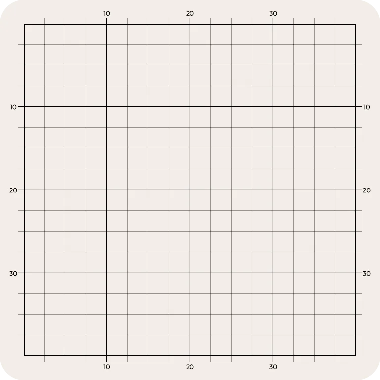 White Cutting mat, seen from above